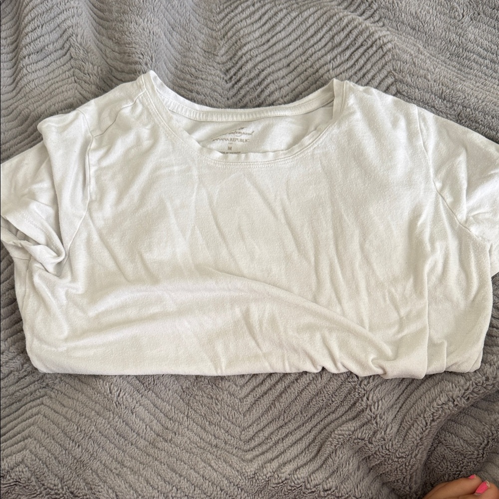 Banana Republic White Short Sleeve Tee